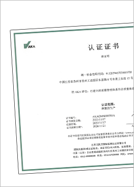 力司百灵弹簧中国天津ISO9001-2015证书